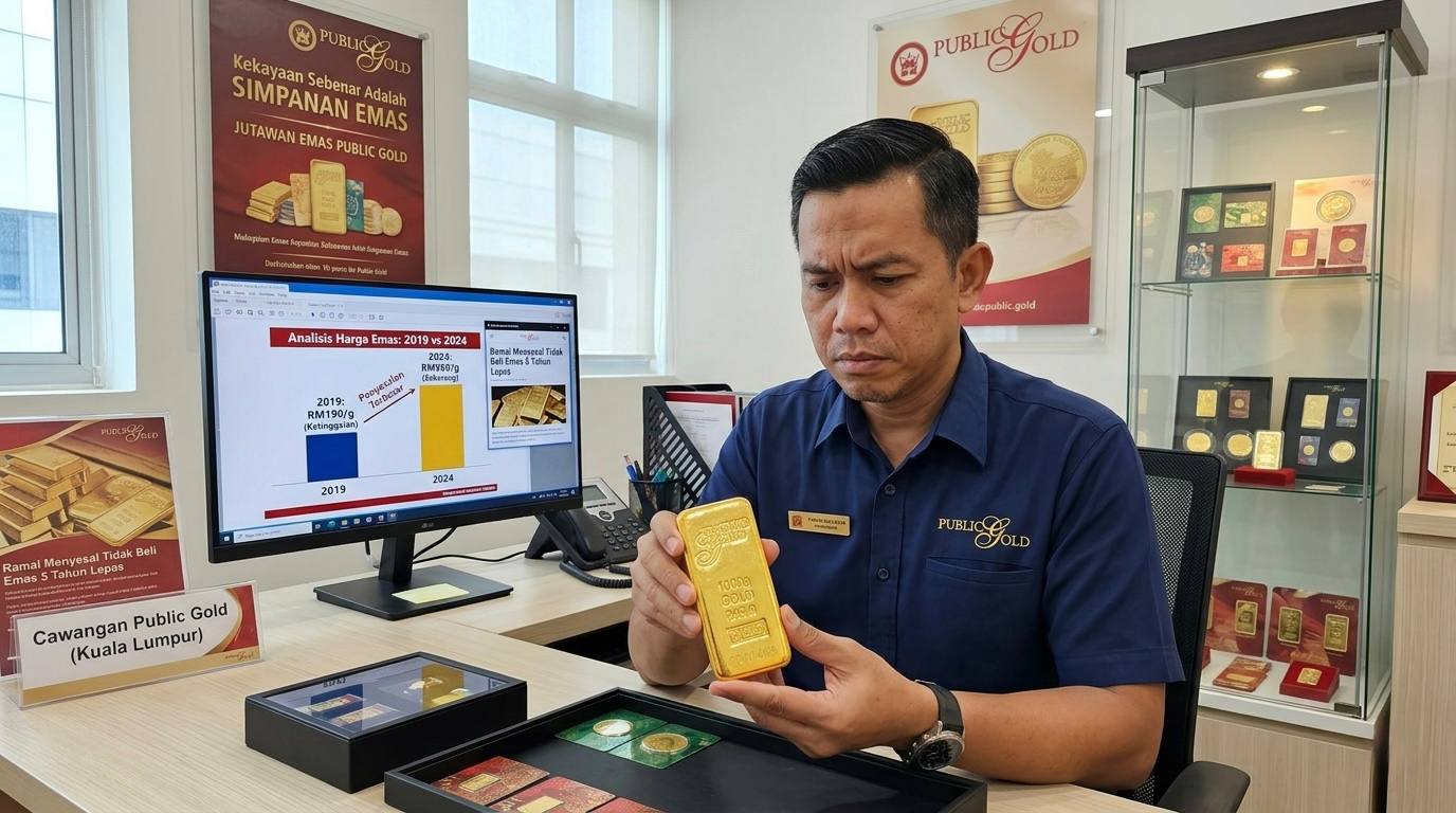 menyesal tak beli emas 5 tahun lepas sambil pegang jongkong emas